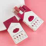 Kiss of Elegance: 1/4Pcs Korean Cosmetics Lipstick Set for Waterproof, Matte, and Long-Lasting Glam