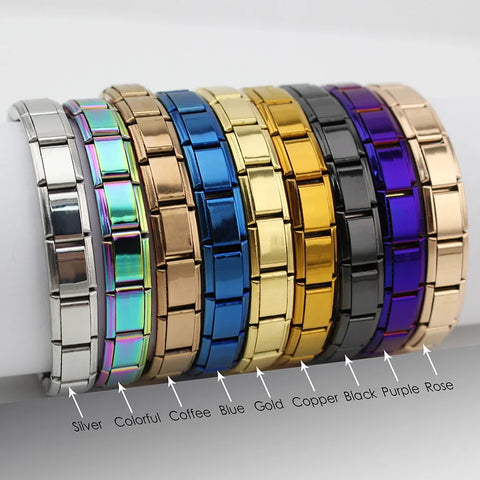 Wrist Couture: Italian Elastic Charm Bracelet 9mm – Hapiship's Stainless Steel Bangle ST