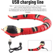 Smart Sensing Snake Interactive Cat Toys: Multi-Color Fun for Pets with USB Charging